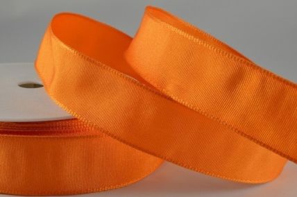 Y620 60mm Halloween Bright Orange Woven wired ribbon -25 Metres