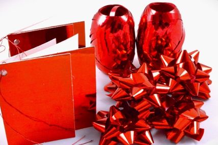 31161 - Red Bow, Ribbon & Tags Gift Wrap Set!