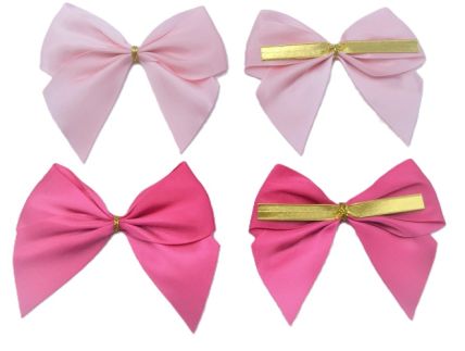 31170 - 40mm Double face satin Pre-tied Mini Bows available in various colours  (4 bows per pack) 