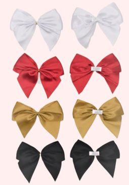 31173 - 50mm Double face satin Pre-tied Mini Bows available in various colours  (3 bows per pack) 