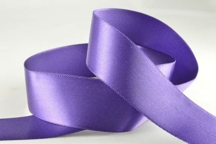 25mm Purple Single Faced Satin Ribbon x 100 Metre Rolls!