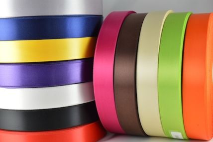 54033 - 15mm, 25mm & 38mm Single Faced Satin Ribbon x 100 Metre Rolls