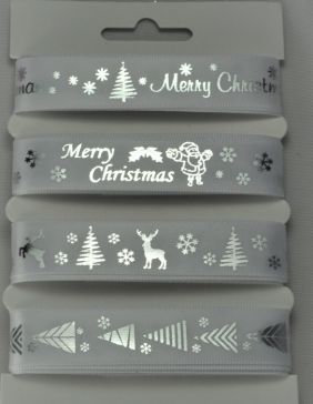 55086 - White Merry Christmas Selection Pack : 4 x 2 Metre Lengths
