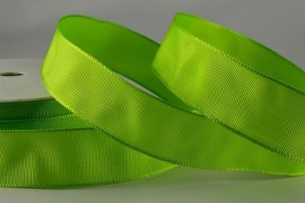 Y610 60mm Halloween Bright Green Woven wired ribbon -25 Metres