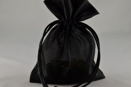 Y789 - Black Coloured Satin bags (6 Bags per Pack) - 10cm x 13m