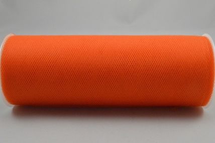 88016 - 150mm Halloween Orange Nylon Tulle fabric x 10mts