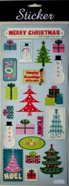 88090 - Merry Christmas Trees, Snowmen & Present Stickers!