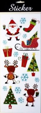 88093 - Reindeer, Sleigh & Santa Christmas Stickers!