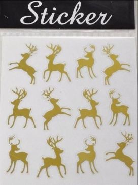 88095 - Christmas Golden Reindeer Stickers