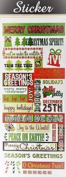 88101 - Red & Green Merry Christmas Sticker Selection