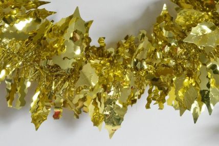 Y786 - Gold Holly Leaf Tinsel x 2 Metre Lengths!