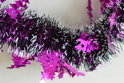 Y787 - Triple Pink Christmas Tree Tinsel x 2 Metre Lengths!