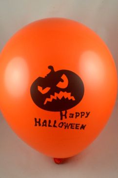 12" Latex Happy Halloween Balloons (Pack of 6)