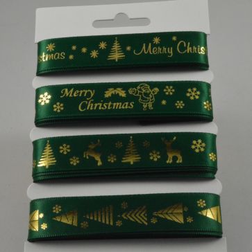 55086 - Green Merry Christmas Selection Pack : 4 x 2 Metre Lengths