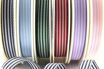 54231 - 5mm Woven Stripe Ribbon x 25 Metre Rolls!