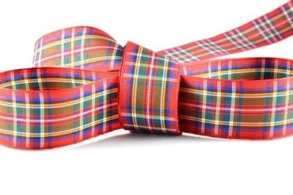 Red Tartan Ribbon x 25 Metre Rolls!