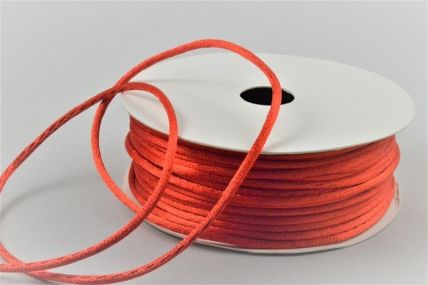 Y925  2mm Red Rattail Stringing Satin cord  x 25 metres