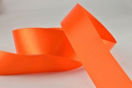 15mm & 25mm Orange Single Faced Satin Ribbon x 20 Metre Rolls!