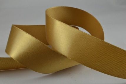 15mm & 25mm Dark Gold Single Faced Satin Ribbon x 20 Metre Rolls!