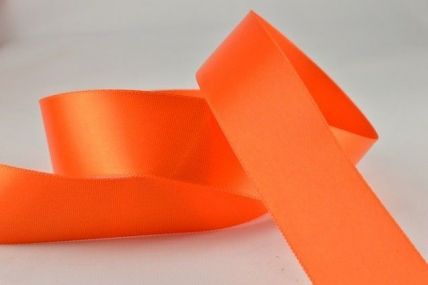 15mm, 25mm & 38mm Orange Single Faced Satin Ribbon x 100 Metre Rolls!