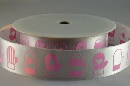 15mm & 25mm Baby Pink Baking Gloves Ribbon x 20 Metre Rolls!