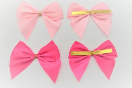 31170 - 40mm Double face satin Pre-tied Mini Bows available in various colours  (4 bows per pack) 