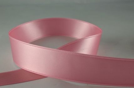 3mm, 7mm, 10mm, 15mm, 25mm, 38mm & 50mm Baby Pink Double Sided Satin