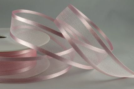 70mm Baby Pink Satin Sheer Ribbon x 25 Metre Rolls!