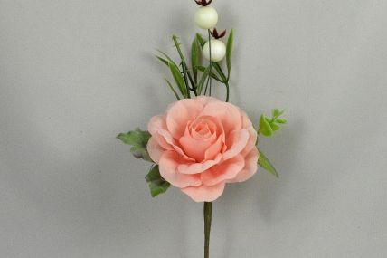 33005 - Soft Rose Pink floral arrangement with beautiful embellishments. Floral Pick
