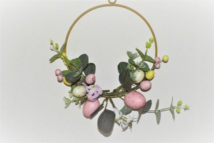 33010 - Easter hanging decoration with a golden coloured loop.   Loop Size  19.5cms  (approx)