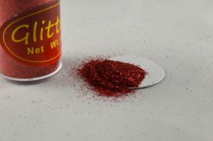 88017 - 15g Pots of Colourful Red Glitter