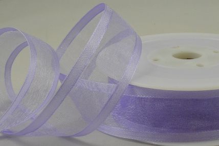 25mm Lilac Satin Sheer Ribbon x 25 Metre Rolls!