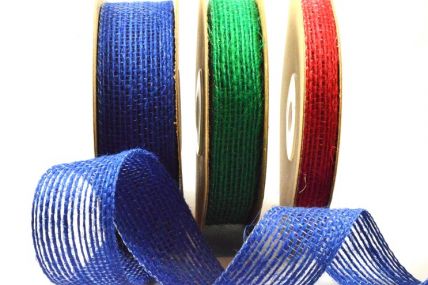 55142 - 10mm , 15mm , 25mm Eco friendly Jute woven edge ribbon available in various colours  x 10 Metres!! 