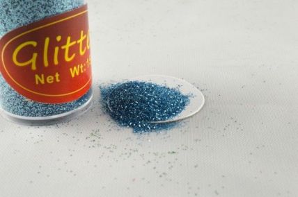 88017 - 15g Pots of Colourful Aqua Blue Glitter