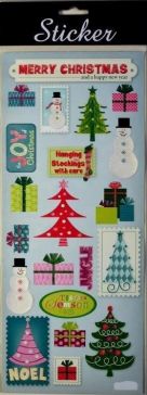 Y647 - Merry Christmas Trees, Snowmen & Present Stickers!