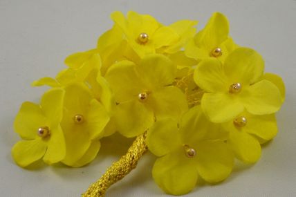 X338-30mm Yellow Decorative Cord Flowers!
