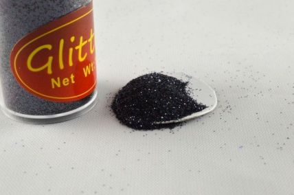 88017 - 15g Pots of Colourful Black Glitter