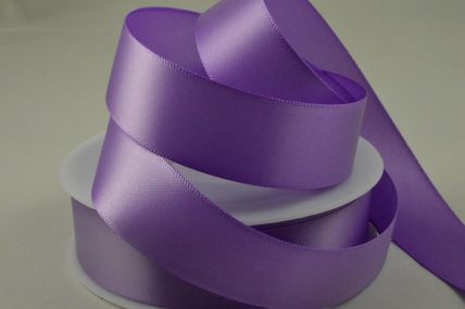 25mm Purple Double Faced Satin Ribbon x 50 Metre Rolls!