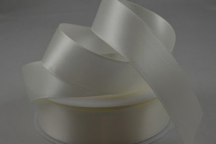 3mm, 7mm, 10mm, 15mm, 25mm, 38mm & 50mm Eggshell Double Sided Satin