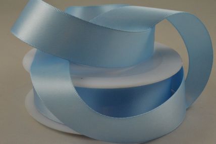 3mm, 7mm, 10mm, 15mm, 25mm, 38mm & 50mm Baby Blue Double Sided Satin