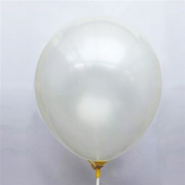 10" White Latex Metallic Balloons (Pack of 6)