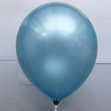 10" Baby Blue Latex Metallic Balloons (Pack of 6)