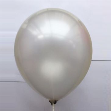 10" Silver Latex Metallic Balloons (Pack of 6)