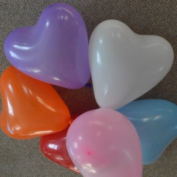 12" Love Heart Latex Balloons (Pack of 6)
