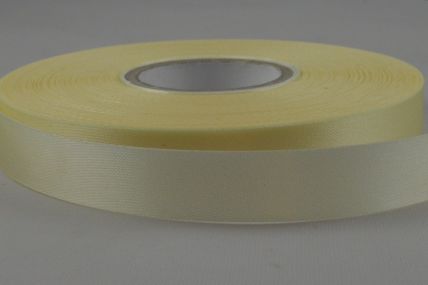 Y756 -20mm Cream cut edge polyester satin x 200 Metre Rolls!