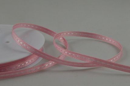 5mm Baby Pink Centre Stitched Grosgrain Ribbon x 20 Metre Rolls!