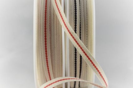 55005 - 5mm Cotton Central Stripe Ribbon x 20 Metre Rolls!!