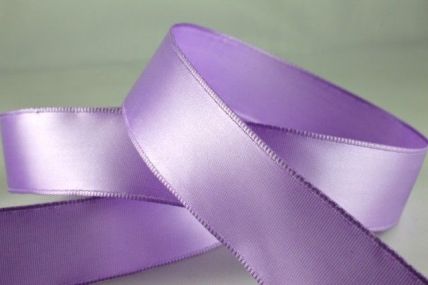 Y401-38mm Lilac Wired Single Faced Satin Ribbon x 20 Metre Rolls!!