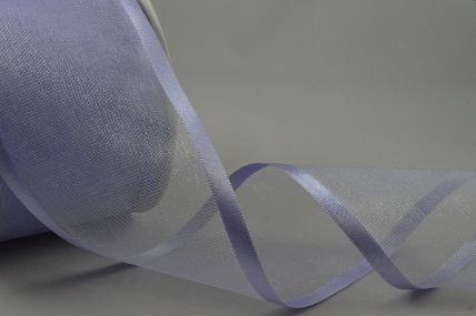 Y265 - 70mm Lilac Satin Sheer Ribbon x 25 Metre Rolls!