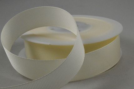 Y301 - 22mm Parchment grosgrain ribbon x 20mts